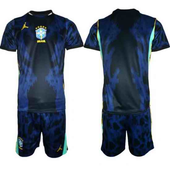 Youth Brazil 2026 FIFA World Cup Blue Away Soccer Jersey BLANK (2)